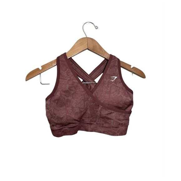 Gymshark Adapt Animal Seamless Crossover Soft-cup Sports Bra Mauve Medium‎ - Picture 1 of 5